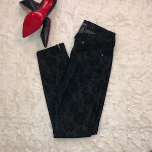 🔥PINK🔥Black Lace Jeans